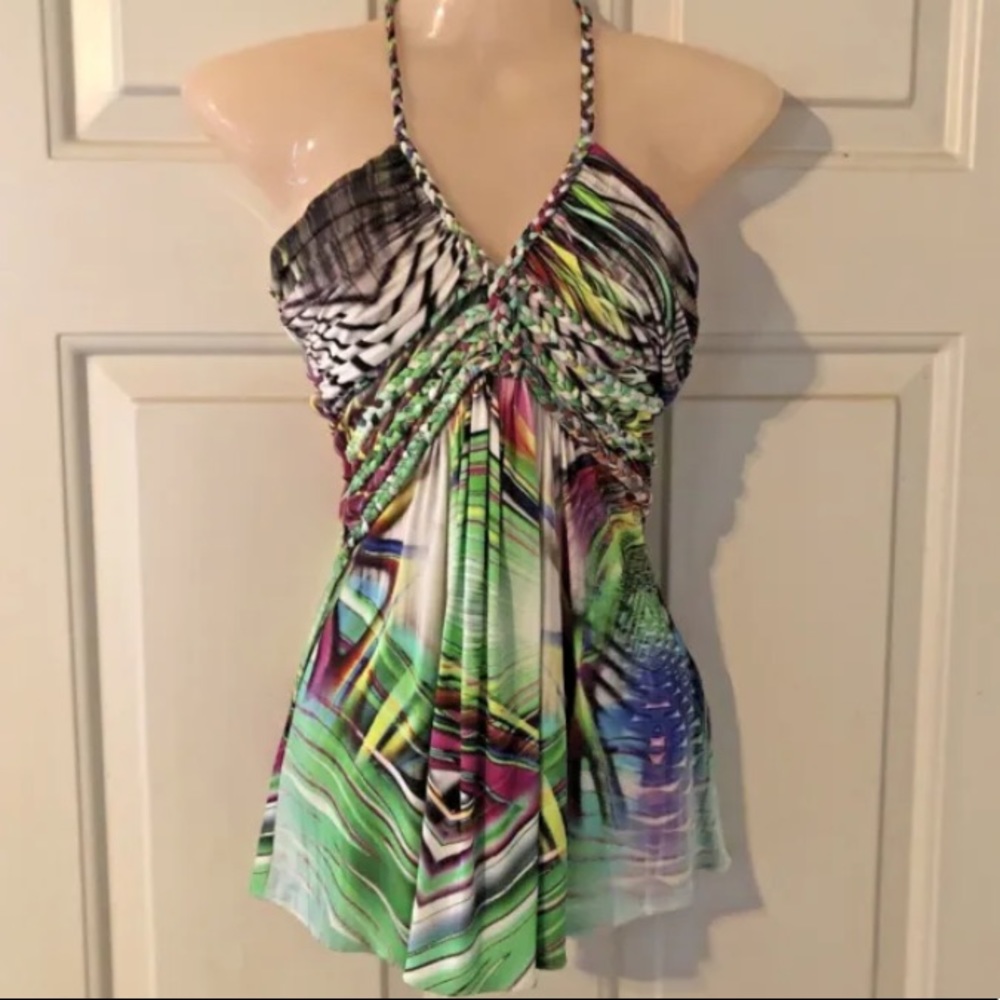*SOLD* Sky New Atalanta Braided Halter Top-Small